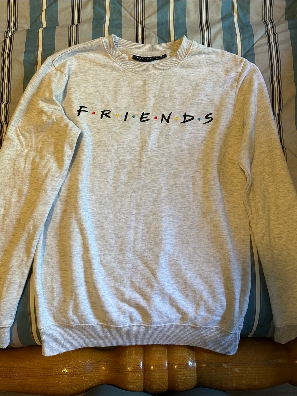 FRIENDS Light Gray Logo Crewneck Sweatshirt